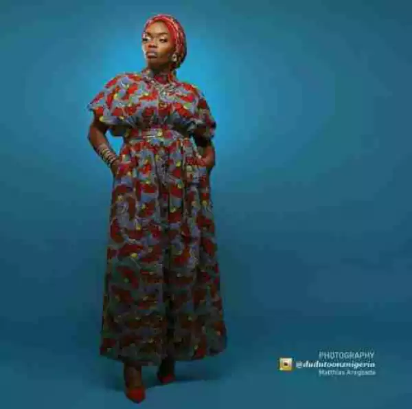 PHOTOS: Bisola Steps Out Stylishly In Lovely Ankara Dress